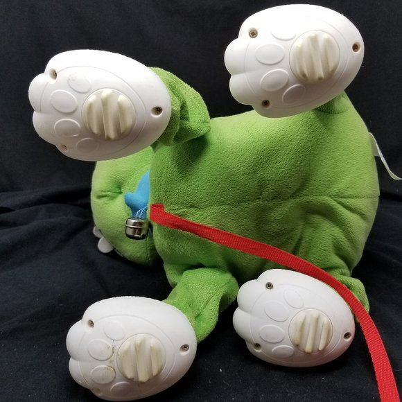 PEPPY PETS WALK YOUR PLUSH GREEN DINOSAUR 11" TALL - Picture 5 of 8